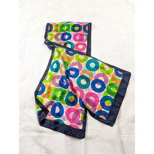 Adrienne Landau Scarf Optic Geometric Vibrant  11" x 53" rectangular no tag info